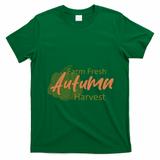 Farm Fresh Autumn Harvest Theme T-Shirt - Irish Green