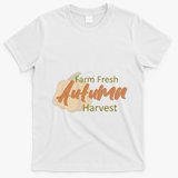 Farm Fresh Autumn Harvest Theme T-Shirt - White