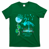 Flamingo Faith Hope Love Ovarian Cancer Awareness Great Gift T-Shirt - Irish Green