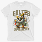 Funny Golf Ball Drinking, Golf Club Party 19th Hole Fans T-Shirt - White