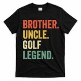 Funny Golfer Brother Uncle Golf Legend Golfing Vintage T-Shirt - Black