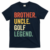 Funny Golfer Brother Uncle Golf Legend Golfing Vintage T-Shirt - Navy Blue