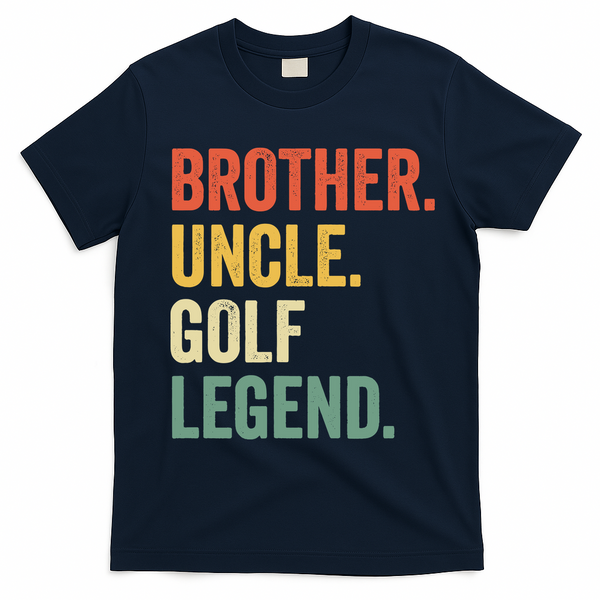 Funny Golfer Brother Uncle Golf Legend Golfing Vintage T-Shirt - Navy Blue