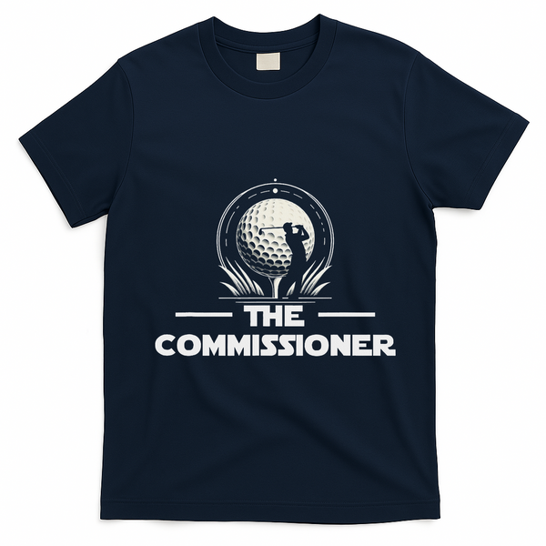 Funny Golfer Commissioner Golf League Golfing Sport T-Shirt - Navy Blue