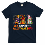 Festive Gnome Decorations for the Holiday Season T-Shirt - Navy Blue