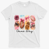 Football Game Day Fall Vibes Cute Autumn T-Shirt - White
