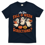 Funny Gift For Halloween Teachers Are You Fall O Ween Directions T-Shirt - Navy Blue