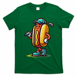 Funny Golf Hot Dog T-Shirt - Irish Green