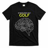 Funny Golf Joke Frustrated Angry Rubbish Golfer Dad Golfing T-Shirt - Black