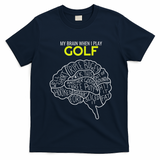 Funny Golf Joke Frustrated Angry Rubbish Golfer Dad Golfing T-Shirt - Navy Blue