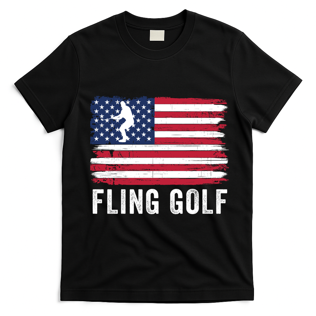 Fling Golf Making Golf Courses Great Again Funny Fling Golf Fun New Golf Game T-Shirt - Black