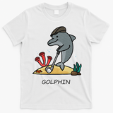 Funny Golphin Quote Golf Cool Dolphin T-Shirt - White