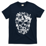 Funny Halloween Costume Skull French Bulldog Dog Lover T-Shirt - Navy Blue