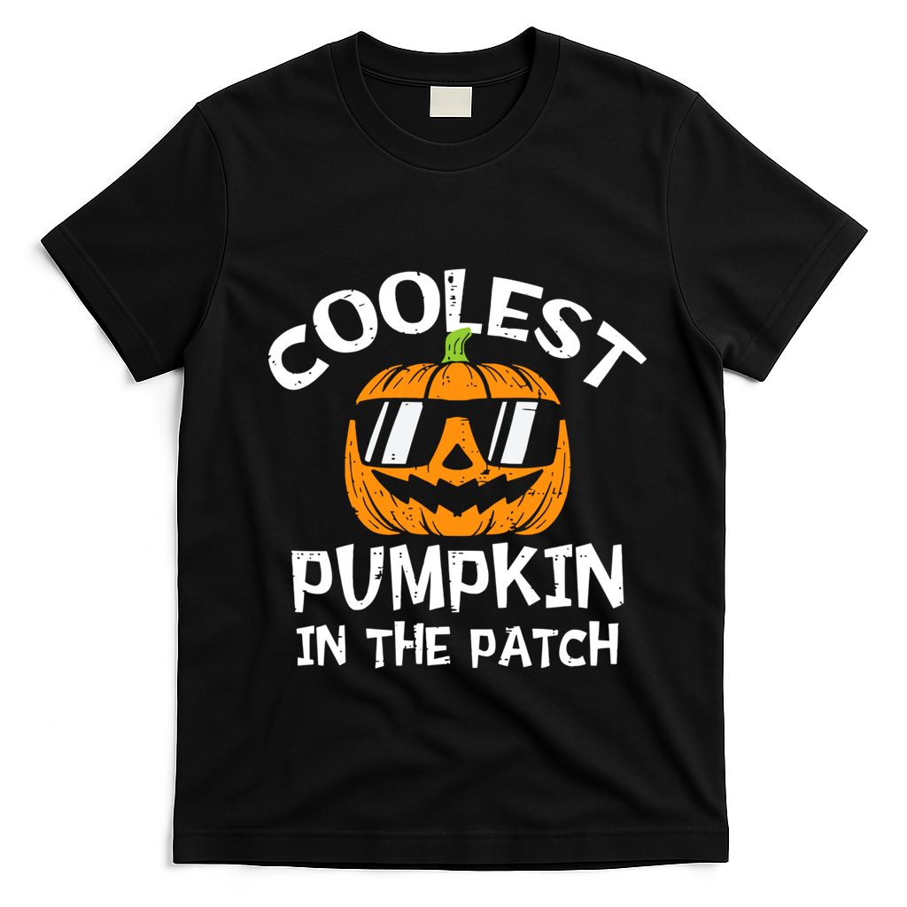 Funny Halloween Coolest Pumpkin In The Patch Cute Gift T-Shirt - Black