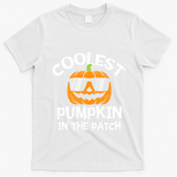 Funny Halloween Coolest Pumpkin In The Patch Cute Gift T-Shirt - White