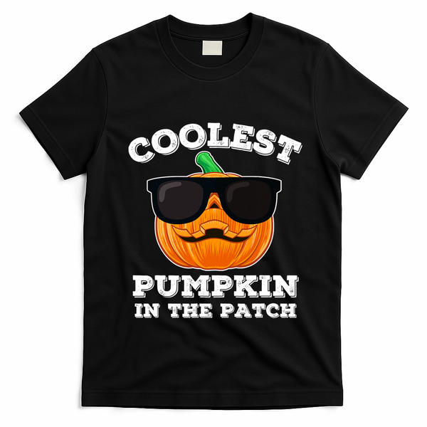 Funny Halloween Coolest Pumpkin In The Patch Gift T-Shirt - Black