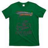 Fripp Island South Carolina Golf Cart Surfer Lowcountry T-Shirt - Irish Green