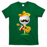 Funny Mexican Golf Ball Sombrero Guitar Cinco De Mayo T-Shirt - Irish Green