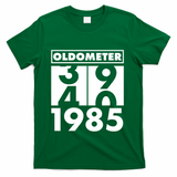 Funny Oldometer Made In 1985 40th Birthday T-Shirt - Green