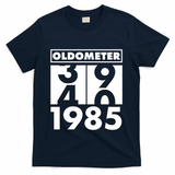 Funny Oldometer Made In 1985 40th Birthday T-Shirt - Navy
