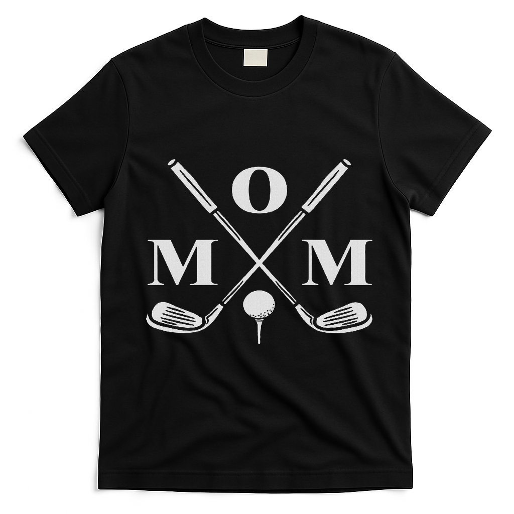Funny Par Mom Golf Matching Golfing Quote Party Pocket T-Shirt - Black