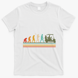 Funny Retro Evolution Of A Golfer T-Shirt - White