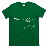 Frisbee Stickman Disc Golf Funny Ultimate Frisbee Game T-Shirt - Irish Green