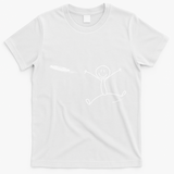 Frisbee Stickman Disc Golf Funny Ultimate Frisbee Game T-Shirt - White