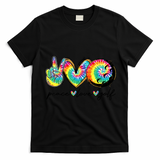 Funny Tie Dye Golf Lovers Peace Love Golf Gift T-Shirt - Black