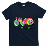 Funny Tie Dye Golf Lovers Peace Love Golf Gift T-Shirt - Navy Blue