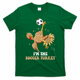 Funny Thanksgiving Turkey Soccer T-Shirt - Irish Green