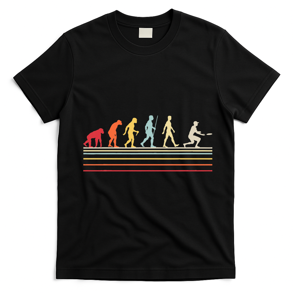 Funny Ultimate Frisbee Player Evolution T-Shirt - Black