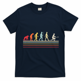 Funny Ultimate Frisbee Player Evolution T-Shirt - Navy Blue