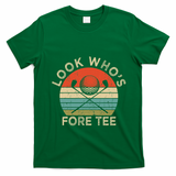 Golf 40th Birthday Pun Vintage Look Who’S Fore T-Shirt - Irish Green