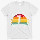 Golf 40th Birthday Pun Retro Vintage Look Who’S Fore Tee T-Shirt - White