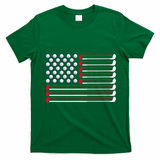 Golf American Flag Golf Player Lover Golfing Golfer T-Shirt - Irish Green