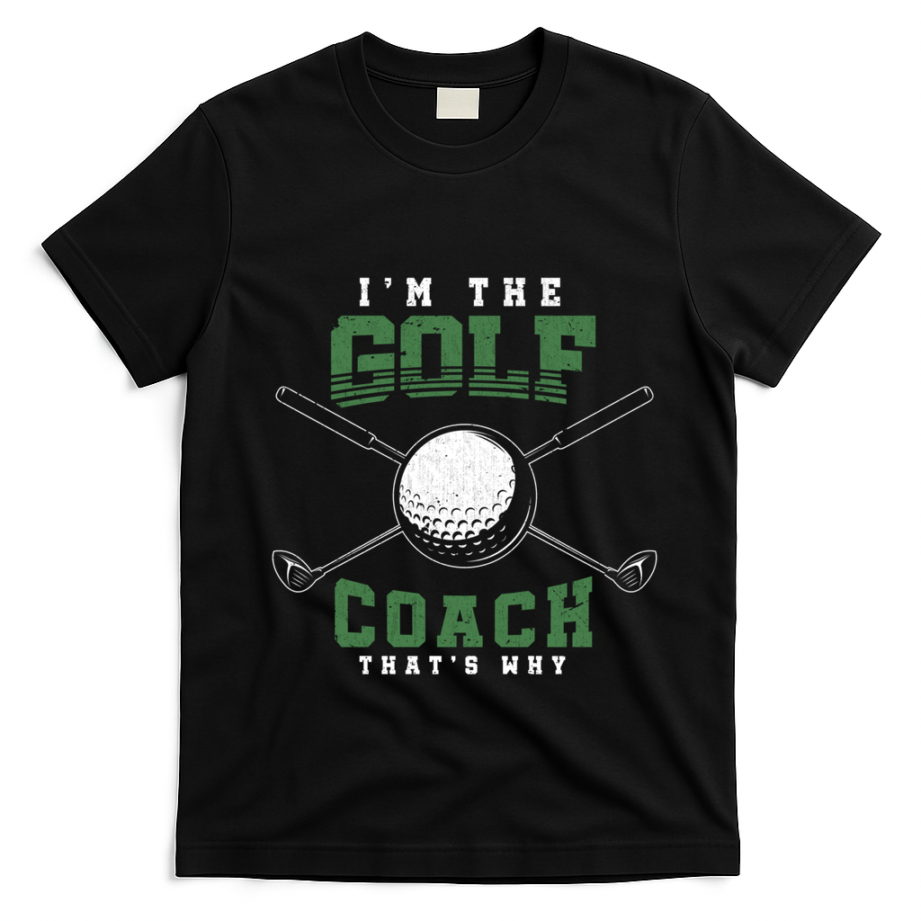 Golfing Athlete Sports Trainer Golfer Golf Club Golf Coach Gift T-Shirt - Black