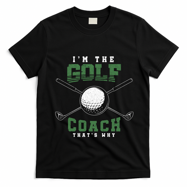 Golfing Athlete Sports Trainer Golfer Golf Club Golf Coach Gift T-Shirt - Black