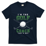 Golfing Athlete Sports Trainer Golfer Golf Club Golf Coach Gift T-Shirt - Navy Blue