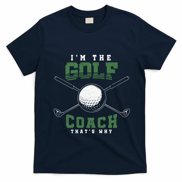 Golfing Athlete Sports Trainer Golfer Golf Club Golf Coach Gift T-Shirt - Navy Blue