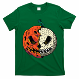 Golf Ball Costume Pumpkin Skull Halloween Golf Player T-Shirt - Irish Green