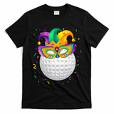Golf Ball With Jester Hat Mardi Gras Fat Tuesday Parade T-Shirt - Black