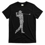 Golf Club Golfer Golfing T-Shirt - Black