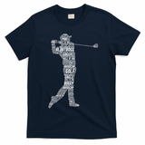 Golf Club Golfer Golfing T-Shirt - Navy Blue