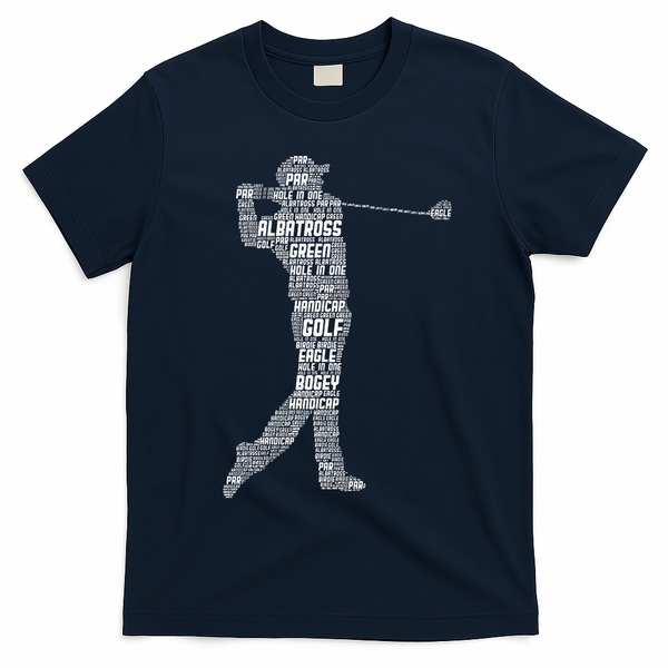 Golf Club Golfer Golfing T-Shirt - Navy Blue