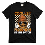 Groovy Coolest Pumpkin In The Patch Halloween Gift T-Shirt - Black