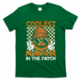 Groovy Coolest Pumpkin In The Patch Halloween Gift T-Shirt - Irish Green