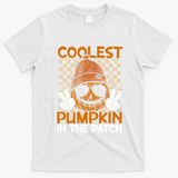 Groovy Coolest Pumpkin In The Patch Halloween Gift T-Shirt - White