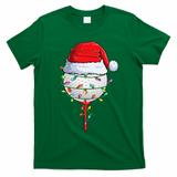 Golfing Christmas Pajama Funny Holiday Santa Hat T-Shirt - Irish Green