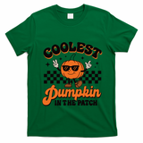 Groovy Coolest Pumpkin In The Patch Halloween For Boy Kids T-Shirt - Irish Green